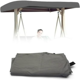 Realhomelove 3 Seat Swing Waterproof Canopy Garden Swing Seat Replacement Canopy Double Swing Replacement Oxford Cloth Canopy Outdoor Patio Swing