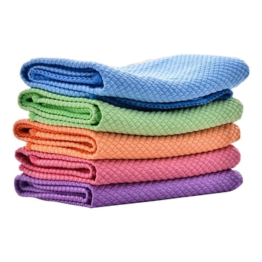BINI’S Premium Microfiber Cloths – 12 Pack, Ultra Absorbent & Streak-Free For Kitchen, Glass, Car