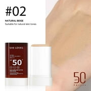 Clearance Sunstick Protection Foundation Stick Spf 50+ PA+++, Contour Stick Foundation Face Stick for Women, Mineral Sunscreen Foudation Stick for Face & Body, Natural Finish Makeup (Natural Color)