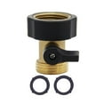 thumbnail image 1 of (Clearance) Super Heavy Duty Garden Hose Shut Off Valve, 3/4 Inch Solid Brass Water Hose Shut-off Ball Valve Adapter Connector, 1 of 7