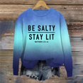 thumbnail image 1 of Clothing 2025 Sweatshirt for Women Be Stay Lit Sweatshirt for Women Loose Fit Sayings Shirt Gifts for Women Oversized Sweatshirt for Women Blue Xl, 1 of 4