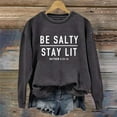 thumbnail image 1 of Clothing Sweatshirt for Women Be Stay Lit Sweatshirt for Women Loose Fit Sayings Shirt Gifts for Women Oversized Sweatshirt for Women Gray Xxl, 1 of 4