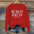thumbnail image 1 of Clothing Sweatshirt for Women Be Stay Lit Sweatshirt for Women Loose Fit Sayings Shirt Gifts for Women Oversized Sweatshirt for Women Red M, 1 of 4