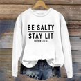 thumbnail image 1 of Clothing! Sweatshirt for Women Be Stay Lit Sweatshirt for Women Loose Fit Sayings Shirt Gifts for Women Oversized Sweatshirt for Women White M, 1 of 4