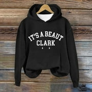 DELAYUJI Clothing 2025 Christmas Sweatshirts for Women 2025 Women's It's A Beaut Christmas Printed Casual Hoodie Crew Neck Pullover Fun Christmas Shirt Gift Womens Plus Size Sweatshirts Black Xxl