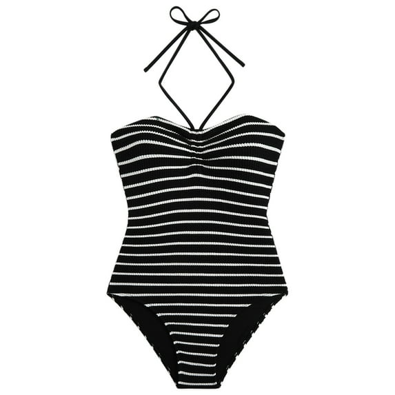 Clearance Swimsuits for Women Plus Size Bikini with Full Coverage Bottom Cute One Piece Swimsuit for Women Women's Summer Swimsuit Black Skirted One Piece Swimsuit