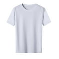 thumbnail image 1 of Clothing T-Shirts for Men Comfortable Soft Men's T-shirt Solid Color Quick Drying Breathable Tights Sweat Basketball Training Sports Wear Fitness Top Classic Basic Tees, 1 of 9