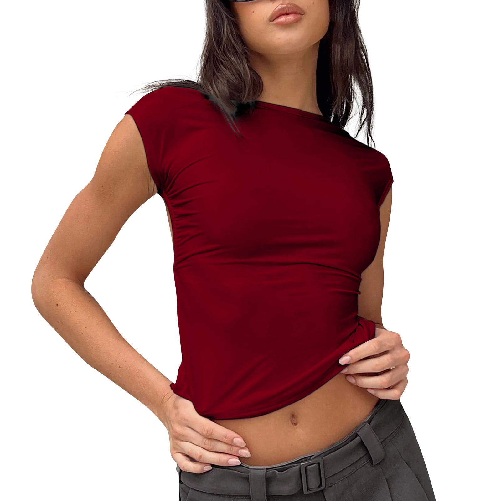 cute open back shirts