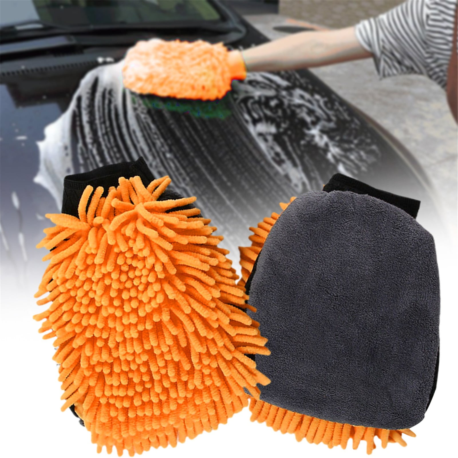 Clearance!TAKTUK Cleaning Gloves,Car Cleaning Hand 2pcs Car Wash Kit