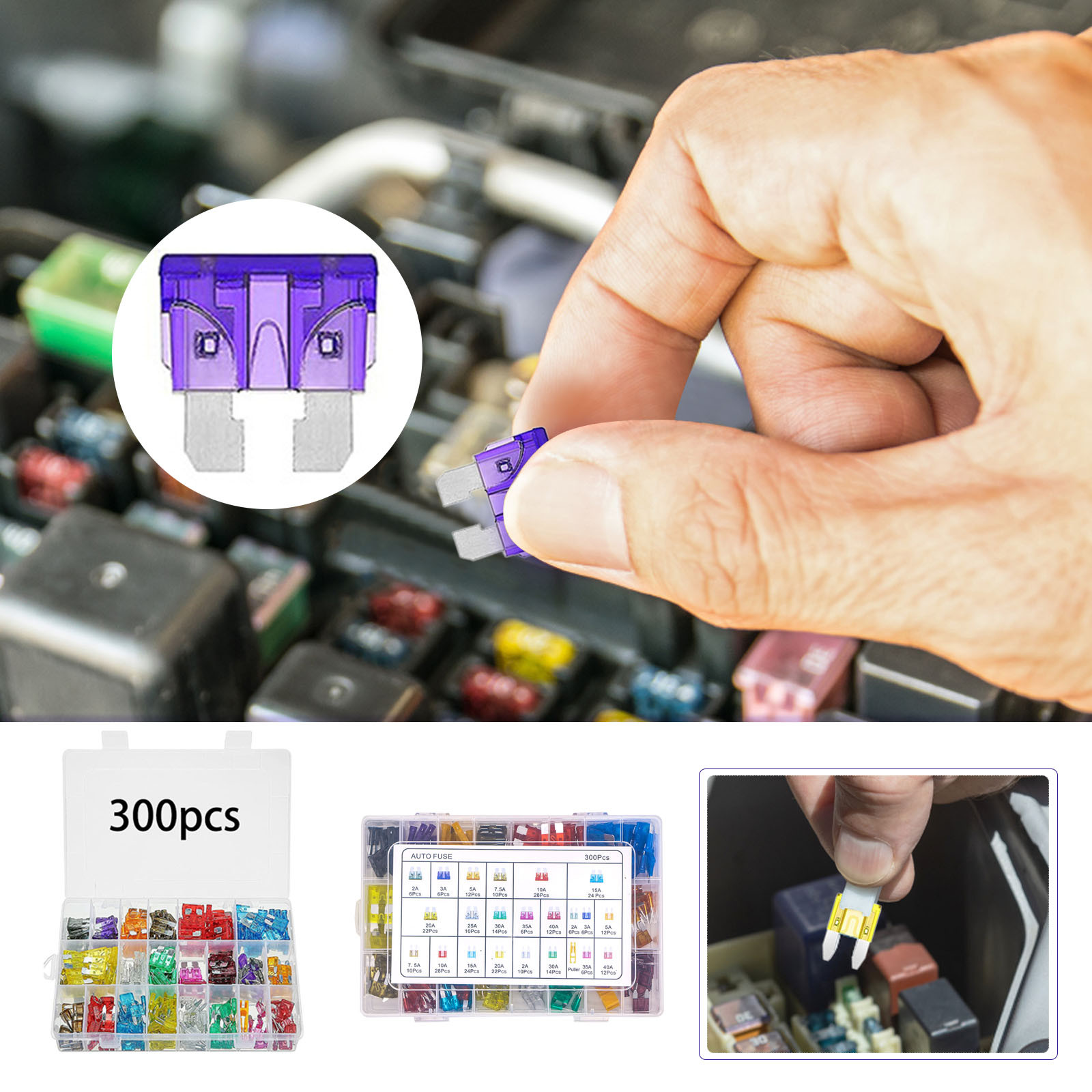 Clearance TOFOTL Car Fuses Assortment Kit, Small Chip Fuses Auto