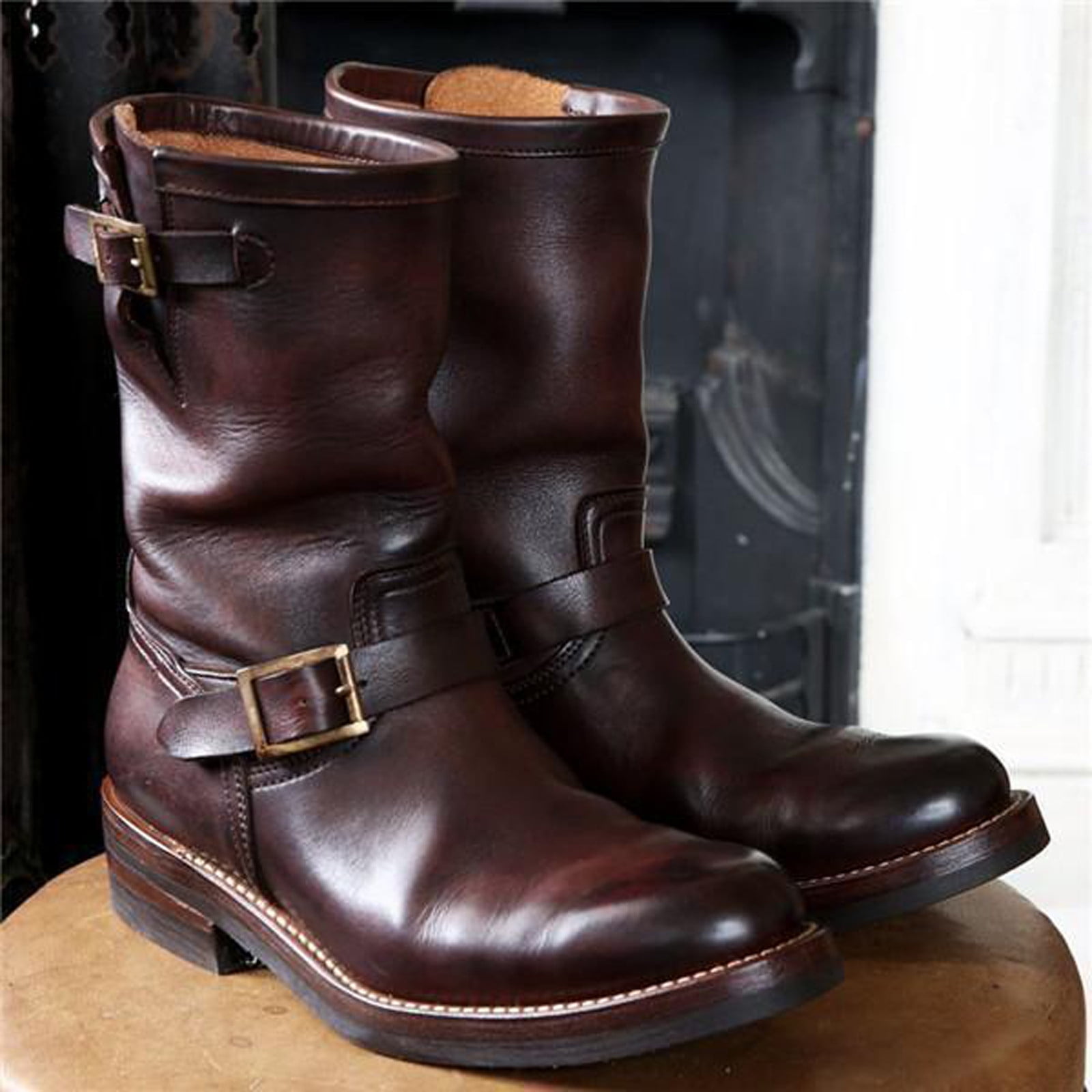 Flat top cowboy boots sales