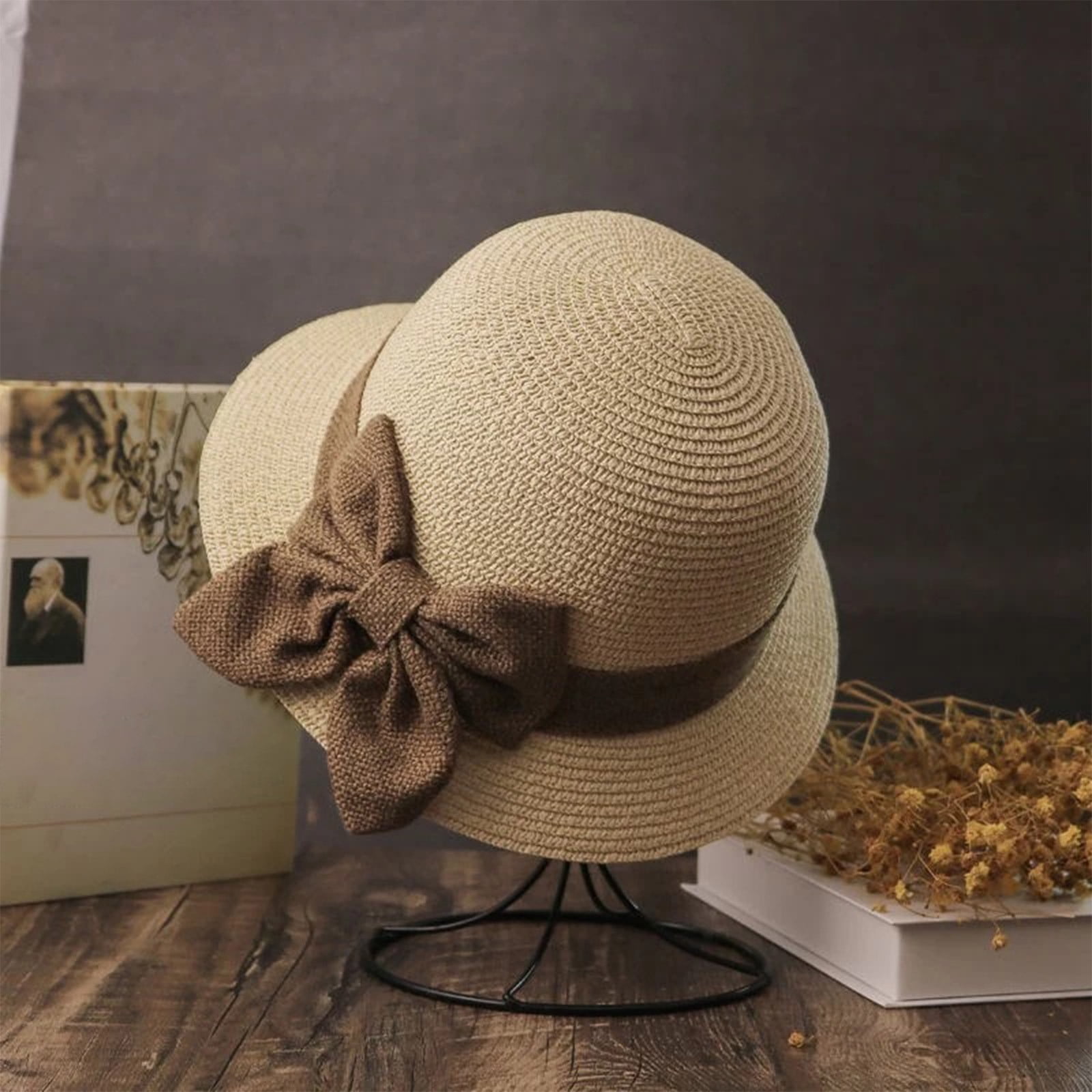 Clearance TOFOTL Womens Summer Hat Casual Straw Hat, Elegant