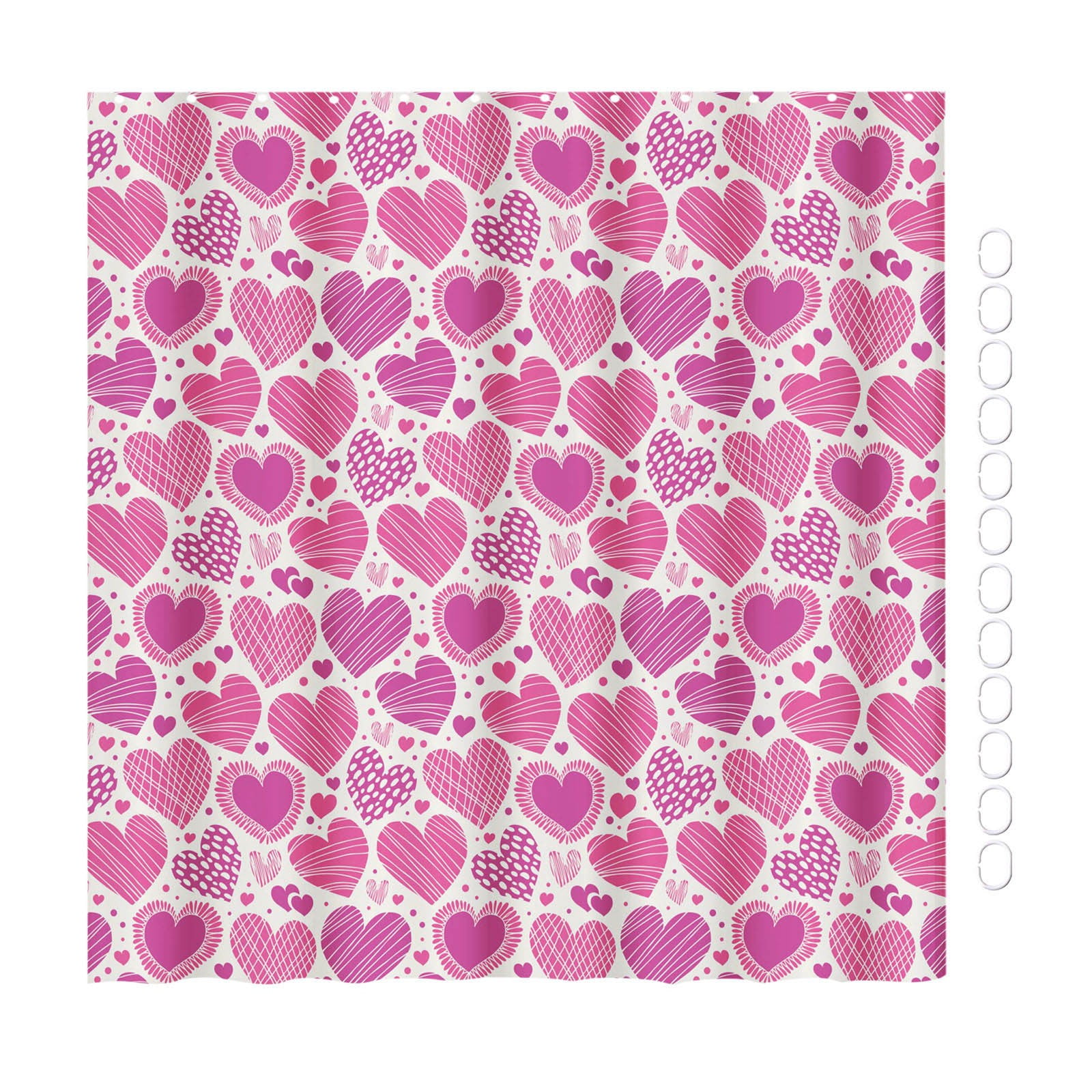 Clearance!!TRIEIY Curtains Valentine'S Day Shower Curtain 180X200Cm