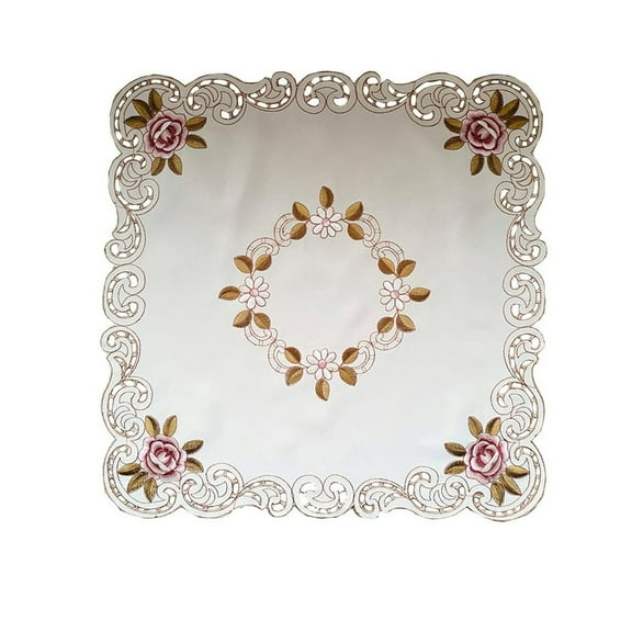 Clearance Table Cloth Classic Embroidered Tablecloth Tablecloth Rectangle/Square Embroidered Polyester Floral Cutwork Table Linen For Wedding Household Kitchen