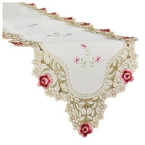 Clearance! Table Flag Lace Doily Placemat Tray Pad Long Towel European Red And White Lace Table Flag