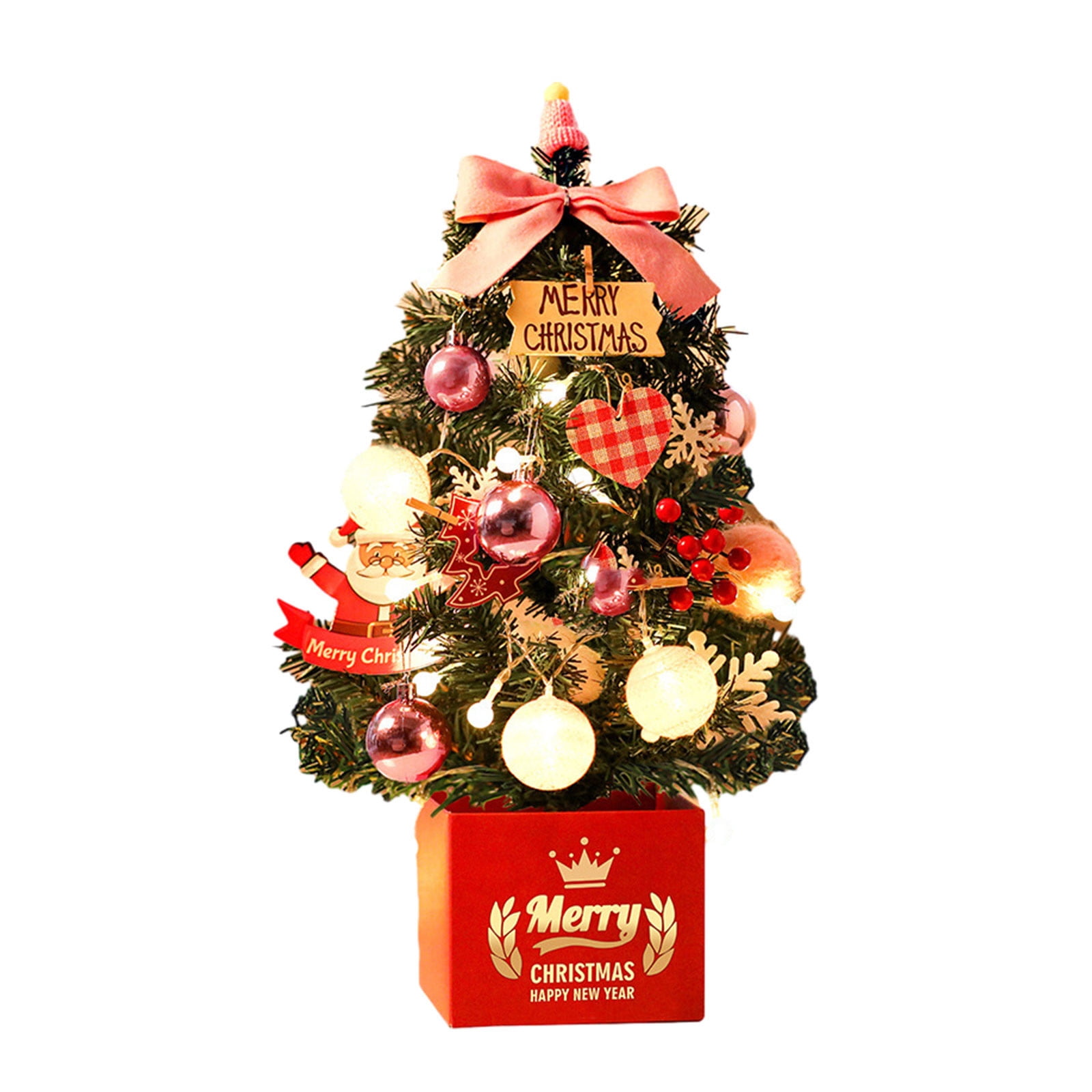 Clearance！Tabletop Christmas Tree Mini Artificial Christmas Tree With