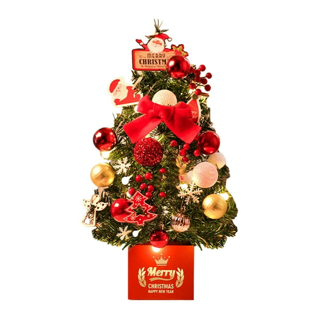 Clearance！Tabletop Christmas Tree Mini Artificial Christmas Tree With