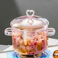 thumbnail image 1 of Clearance Tableware under $20,"High Borosilicate Glass Pot – Transparent Soup Cookware For /Induction Stove – Heat Stew Pot Perfect For Broth Tea & Small Meals", 1 of 7