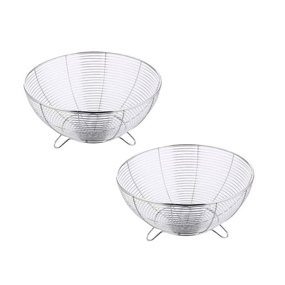 Clearance Tableware under $6 1PCS Countertop Fruit Bowl Stainless Fruit And Vegetable Basket For Kitchen Counter Wire Baskets For Fruits Vegetables Breads Snacks Large Fruit Bowl
