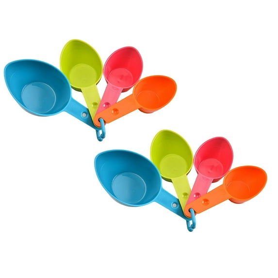 Clearance Tableware under $6 Measuring Cup 4 Pieces/Set Of Colored Plastic Measuring Spoon Measuring Cup Combination Flour Baking Spoon Measuring Spoon Set