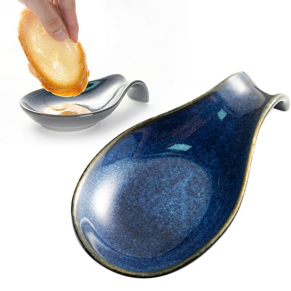 Clearance Tableware under $7 Ceramic Spoon Rest Starry Night Glaze Spoon Holder Heat Rest For Kitchen Counter Teaspoon And Cooking Utensil Rest Decorative Spoon Rest Kitchen Accessory