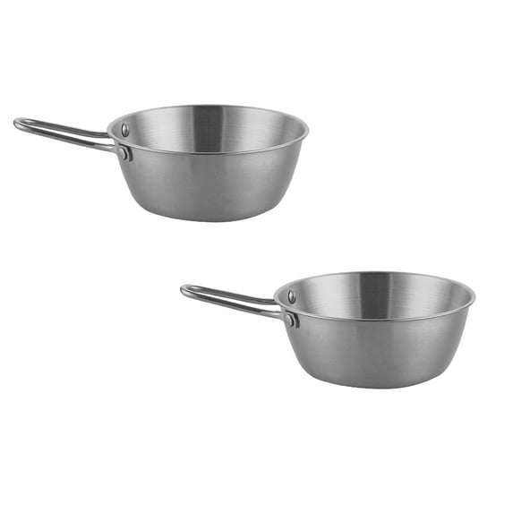 Clearance Tableware under $7 Kimchi Instant Ramen Ramyun Noodle Hot Pot Makgeolli Bowls Stainless Steel Korean Traditional Bowls For Makgeolli Korean Rice Wine Ramen Noodles Hiking Soup Dish