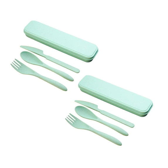 Clearance Tableware under $7 Reusable Spoon Cutlery Fork Children's Adult Portable Lunch Box Cutlery Set For Travel Picnic Camping Or Daily Use At School