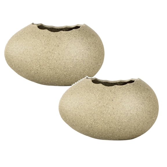Clearance Tableware under $7 Special Shaped Ceramic Broken Egg Bowl Vase Net Red Barbecue Shop Dessert Bird'S Nest Egg Modeling Bowl Tableware Set Plate