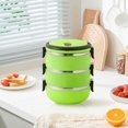 thumbnail image 1 of Clearance Tableware Arched Handle Lunch Box Lunch Container Food Containers Insulation Stainless Steel Containers Green, 1 of 6
