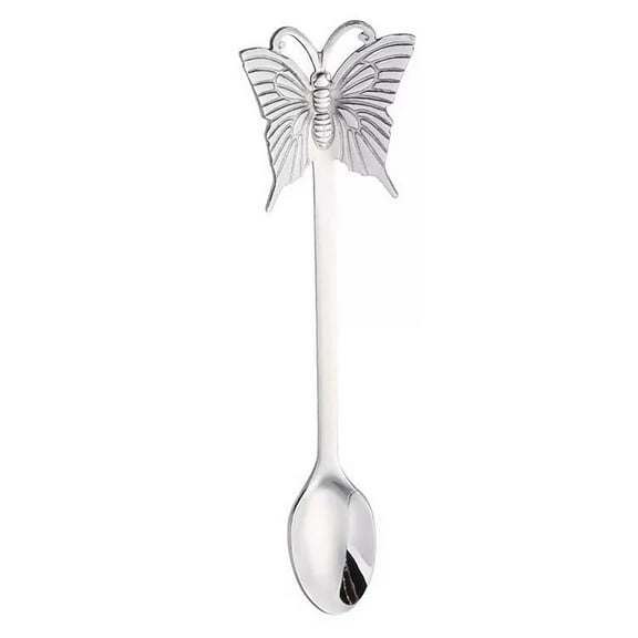 Clearance Tableware Creative Stainless Steel Butterfly Spoon Dessert Cake Tea Set Coffee Spoon Kitch A