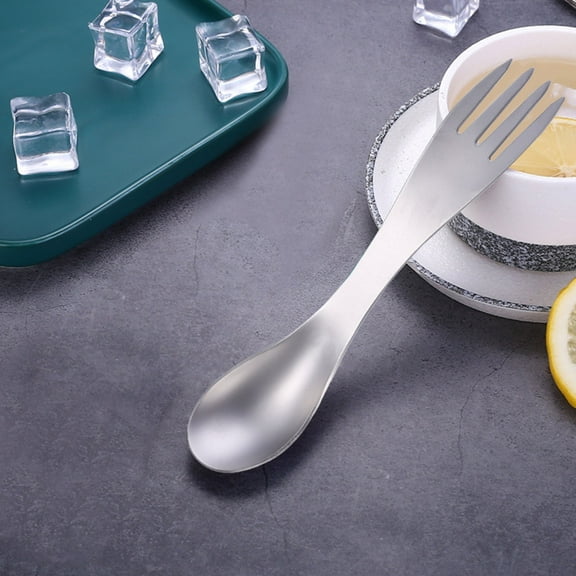 Clearance Tableware Multifunctional Spoon Creative Stainless Steel Spoon Fork Dual Purpose Spoon Fork A