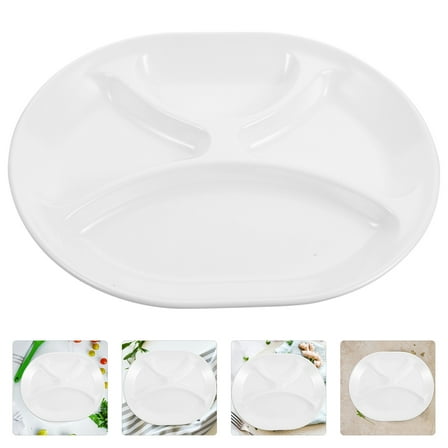 Clearance Tableware under $10,4 Divided Plates Dinner Plate Household Dish Compartment Plate
