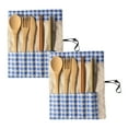 thumbnail image 1 of Clearance Tableware under $15 Portable Bamboo Cutlery Travel Eco-friendly Fork Spoon Set Include Reusable Bamb, 1 of 3