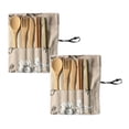 thumbnail image 1 of Clearance Tableware under $15 Portable Bamboo Cutlery Travel Eco-friendly Fork Spoon Set Include Reusable Bamb, 1 of 7