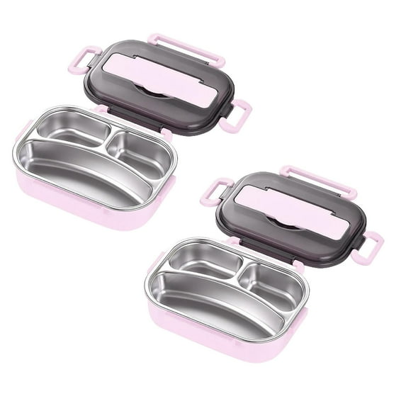 Clearance Tableware under $20 Stainless Steel Split Fast Food Bento Box Insulation Bento Box High-Grade Stainless Steel Liner Box