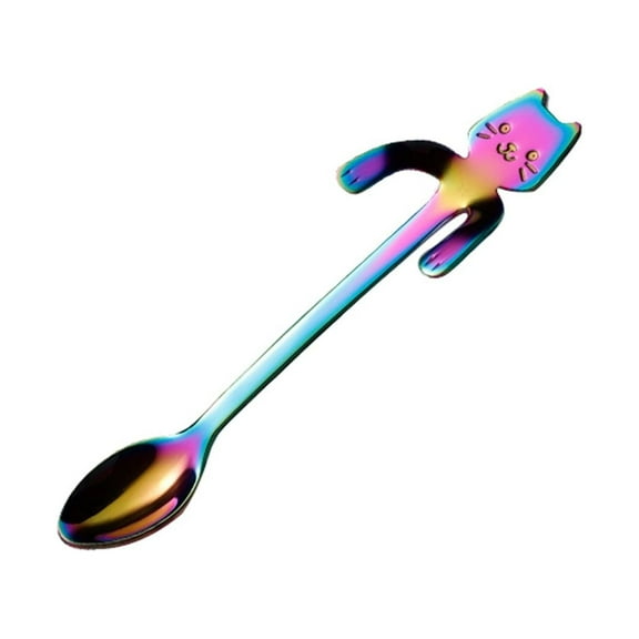 Clearance Tableware under $5 1Pcs Mini Cat Kitty Tea Soup Sugar Dessert Starter Seasoning Spoon