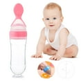 thumbnail image 1 of Clearance Tableware under $5,Children With Suction Cup Rice Paste Bottle Children Training Silicone Baby Bottle Spoon Auxiliary Food Bottle Can Stand, 1 of 9