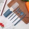 thumbnail image 1 of Clearance Tableware under $5,Portable Tableware Fork Spoon And Chopsticks Set Storage Box Five Piece Set, 1 of 7