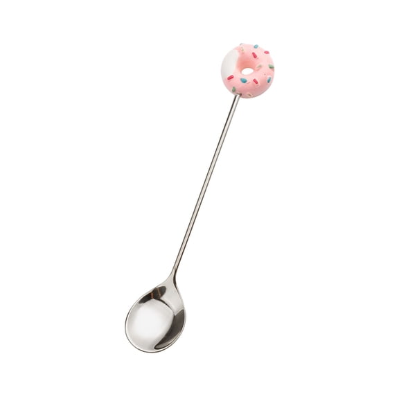 Clearance Tableware under $5,Stainless Steel Sweet Donut Dessert Fork Coffee Spoon And Stirrer