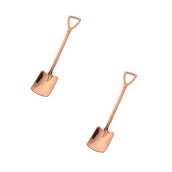 Clearance Tableware under $6 Creative Shovel Shaped Spoon Stainless Spoon Coffee Spoons Ice Spoon Perfect For Home And Kitchen