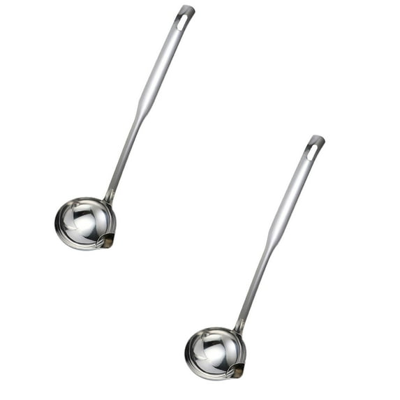 Clearance Tableware under $6 Stainless Oil Separator Soup Food Separator Spoon Strainer Wooden Cooking Utensils Set For Kitchen