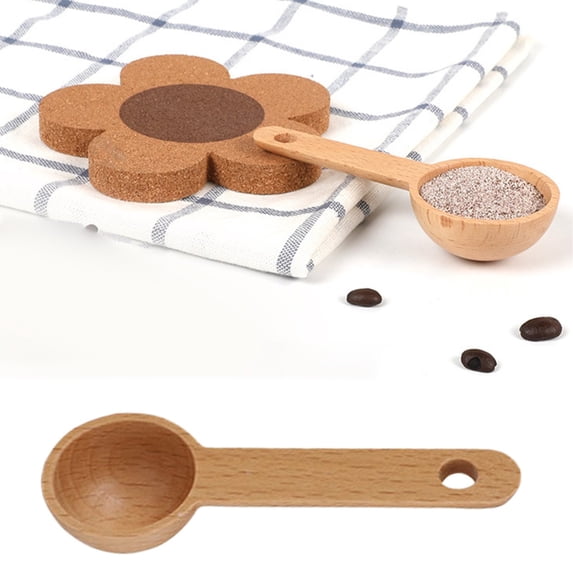 Clearance Tableware under $6 Wooden Coffee Spoon In Walnut Coffee Measuring For Coffee Ground Or Tea Home Kitchen Accessories Coffee 1 Pack