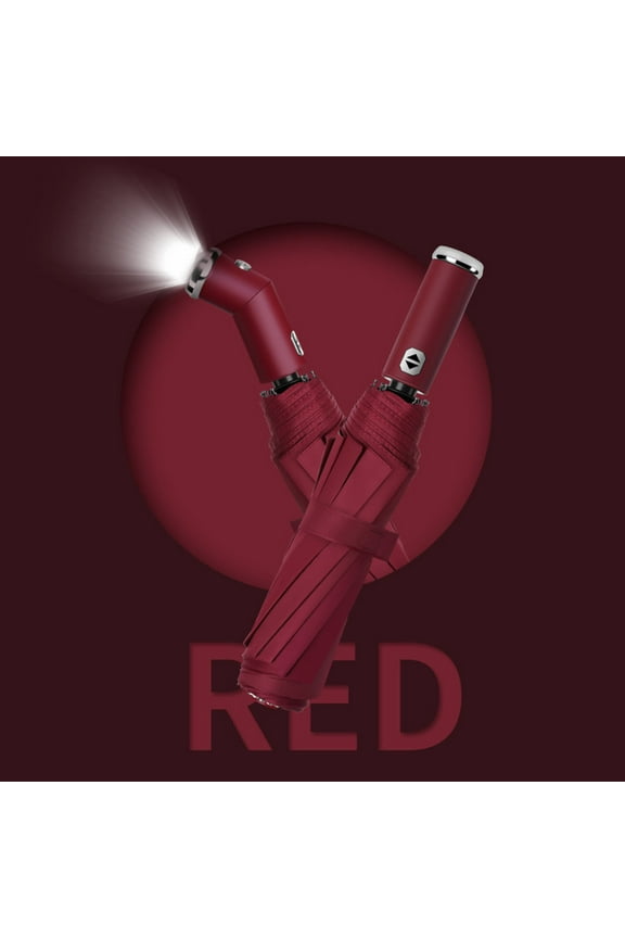 Clearance Tactical Flashlight Umbrella Windproof Travel Umbrella Windproof Compact Compact Lightweight Automatic Strong Steel Shaft Mini Folding And Portable Backpack Steam Men And Women