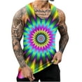 thumbnail image 1 of Tanks Tawop Mens Tank Tops Round Neck Sports Printed Casual Fashion Muscle Tank Tops for Men Green L, 1 of 4