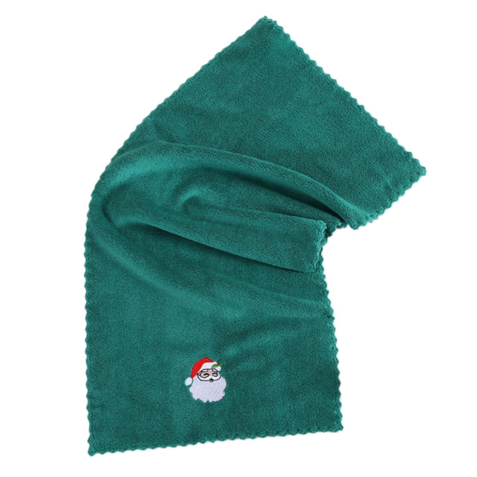 Clearance! Tanuse Christmas Towel Coral Fleece Christmas Santa Towel ...