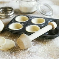 Clearance Tart Cup Cake Baking Double Side Shaping Egg-- Cake Pusher Wooden DIY Cake Mould Beige