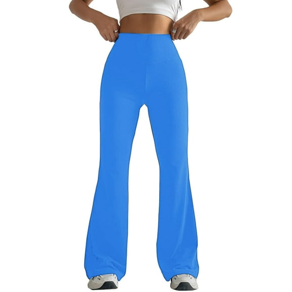 Tbopshirt Flare Yoga Pants for Women,Flare Leggings with Tummy Control,Solid Color High-Waisted Wide Leg Tight Fitting Hip Shaping Flared Pants,S-XXL