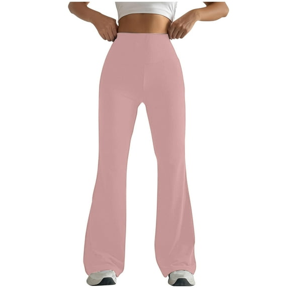 Tbopshirt Flare Yoga Pants for Women,Flare Leggings with Tummy Control,Solid Color High-Waisted Wide Leg Tight Fitting Hip Shaping Flared Pants,S-XXL