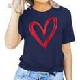 thumbnail image 1 of Tbopshirt Valentine's Day T-Shirts for Women Tees,Plus Size Womens Tops,Women Valentines Day Short Sleeve Heart Printed T-Shirt Novelty Graphic S-XXXL, 1 of 4