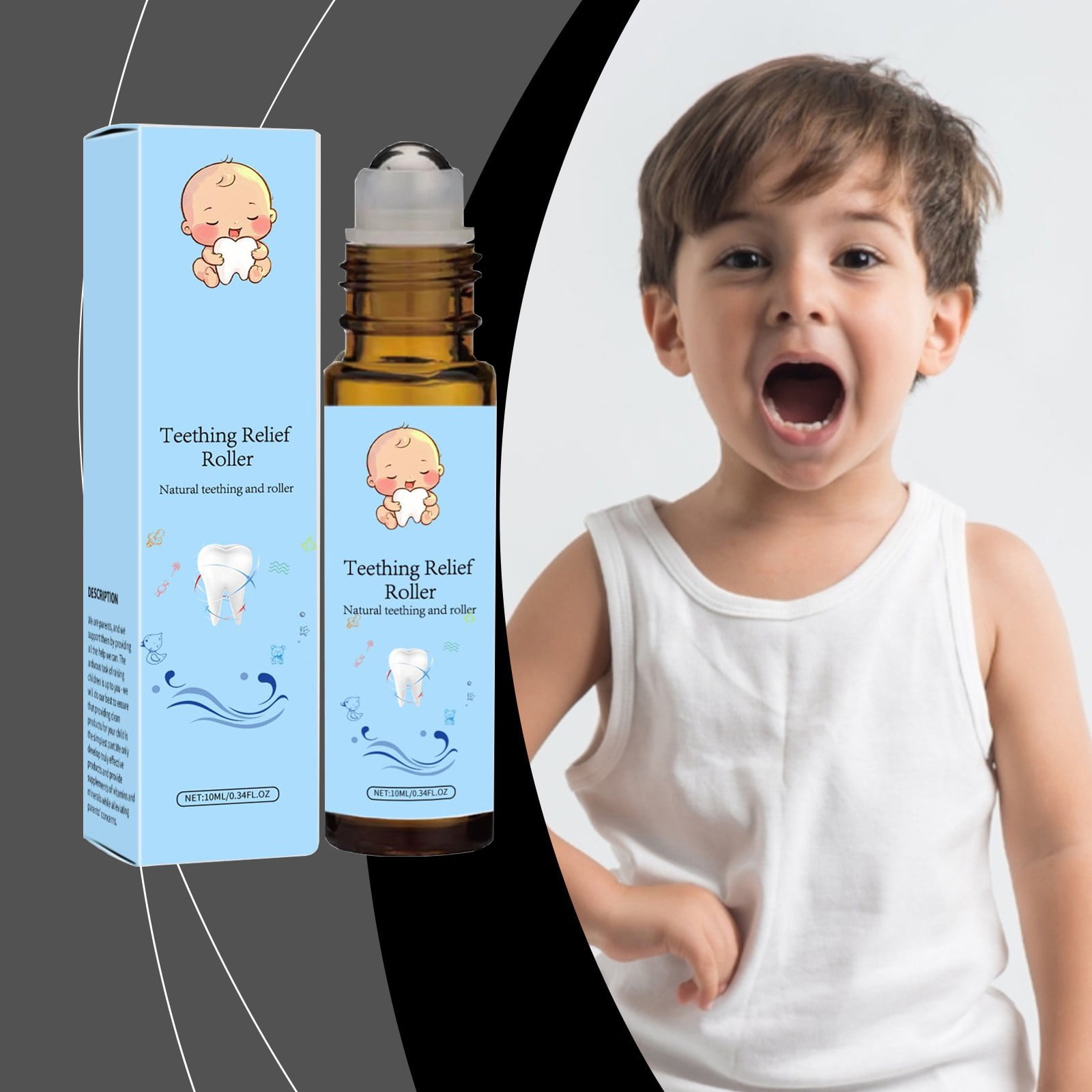 Baby Zahnung Öl Roller - Natürliche Hilfe Beim Zahnen Für Babys